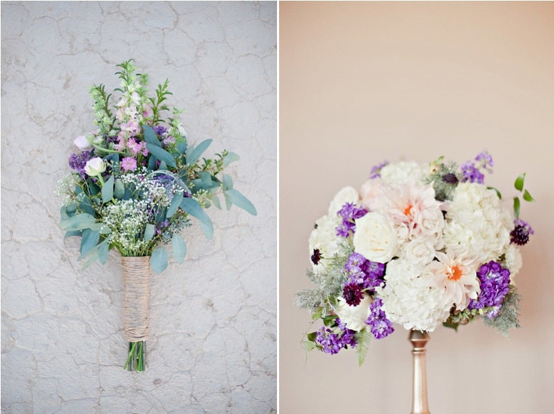 Bouquet de mariée violet